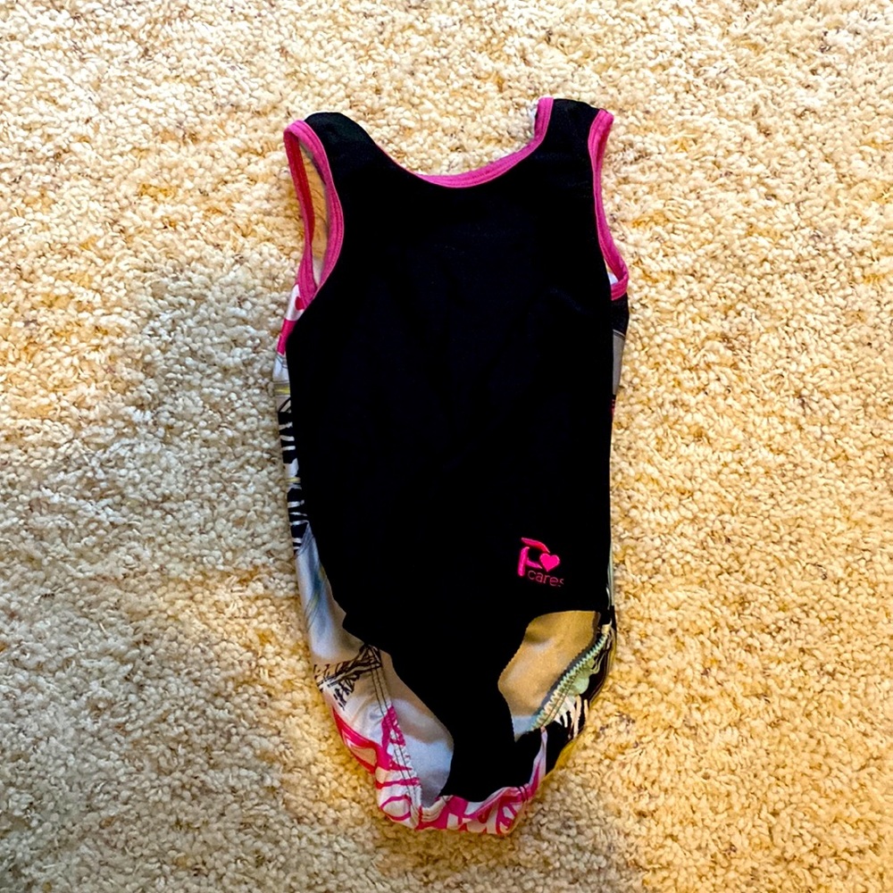 Child large plum gymnastics leotard